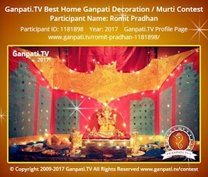 Romit Pradhan Home Ganpati Picture