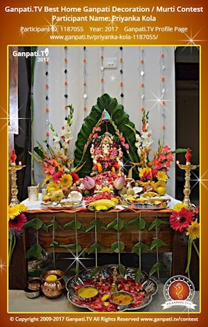 Priyanka Kola Home Ganpati Picture