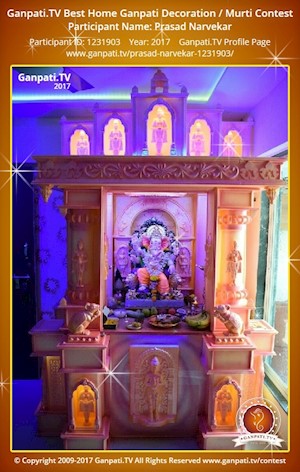 Prasad Narvekar Home Ganpati Picture