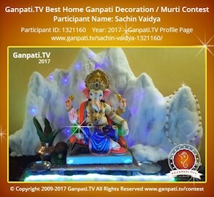 Sachin Vaidya Home Ganpati Picture