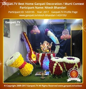 Nitesh Bhandari Home Ganpati Picture