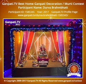 Durva Brahmbhatt Home Ganpati Picture