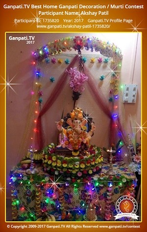 Akshay Patil Home Ganpati Picture