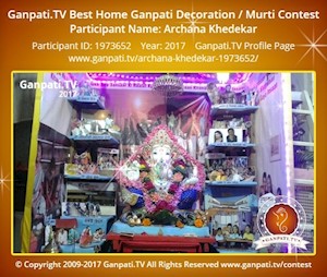 Archana Khedekar Home Ganpati Picture