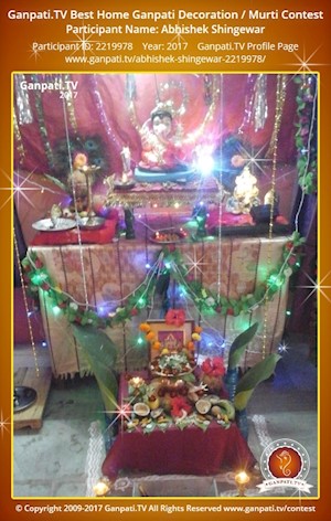 Abhishek Shingewar Home Ganpati Picture