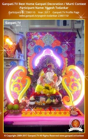 Yogesh Todankar Home Ganpati Picture