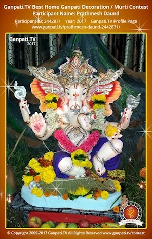 Prathmesh Daund Home Ganpati Picture