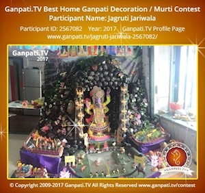 Jagruti Jariwala Home Ganpati Picture