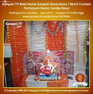 Sandip Desai Home Ganpati Picture