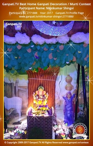 Nitinkumar Shingvi Home Ganpati Picture
