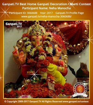 Neha Manocha Home Ganpati Picture