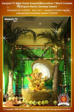 Sandeep Sawant Home Ganpati Picture