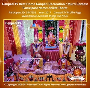 Aniket Thorat Home Ganpati Picture