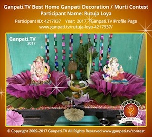 Rutuja Loya Home Ganpati Picture
