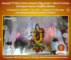 Priyanka Mhatre Home Ganpati Picture