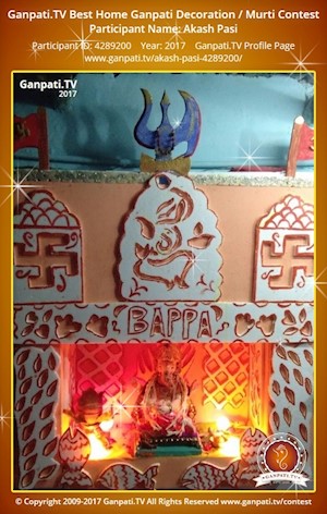 Akash Pasi Home Ganpati Picture