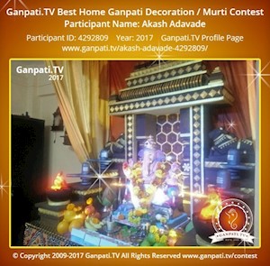 Akash Adavade Home Ganpati Picture