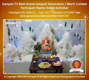 Aniket Achrekar Home Ganpati Picture