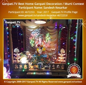 Sandesh Kesarkar Home Ganpati Picture