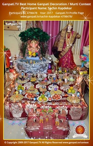 Sachin Kapdekar Home Ganpati Picture