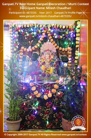 Mitesh Chaudhari Home Ganpati Picture