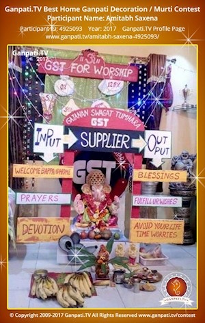 Amitabh Saxena Home Ganpati Picture