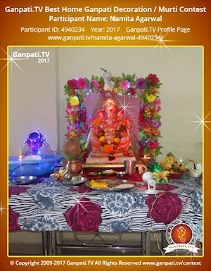 Namita Agarwal Home Ganpati Picture