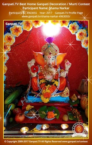 Shama Narkar Home Ganpati Picture