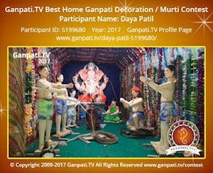 Daya Patil Home Ganpati Picture