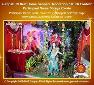 Shreya Kokate Home Ganpati Picture