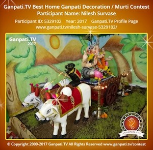 Nilesh Survase Home Ganpati Picture