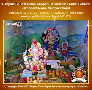 Vaibhav Bhagat Home Ganpati Picture