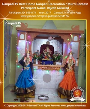 Rajesh Gaikwad Home Ganpati Picture