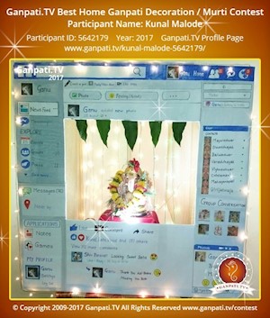 Kunal Malode Home Ganpati Picture