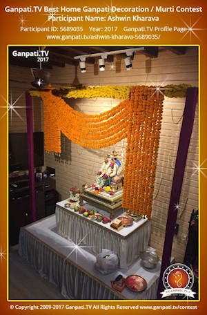 Ashwin Kharava Home Ganpati Picture