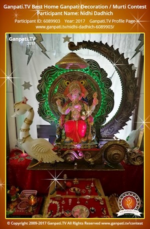 Nidhi Dadhich Home Ganpati Picture