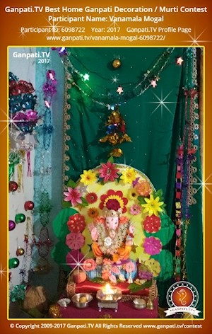 Vanamala Mogal Home Ganpati Picture