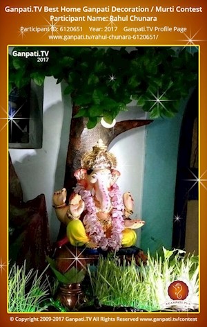 Rahul Chunara Home Ganpati Picture