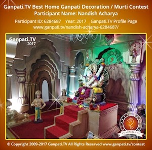 Nandish Acharya Home Ganpati Picture