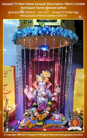 Hemant Jadhav Home Ganpati Picture