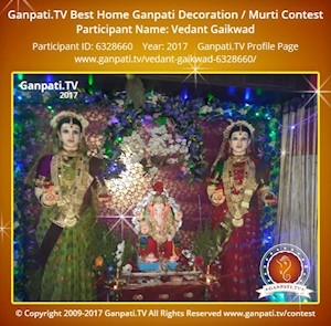 Vedant Gaikwad Home Ganpati Picture