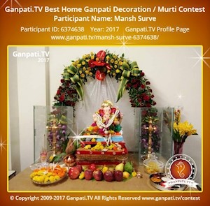 Mansh Surve Home Ganpati Picture