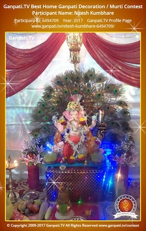 Nitesh Kumbhare Home Ganpati Picture