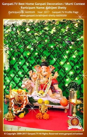 Abhijeet Shetty Home Ganpati Picture