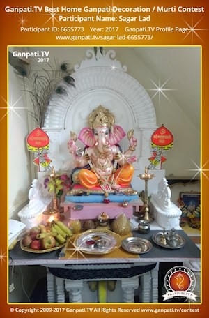 Sagar Lad Home Ganpati Picture