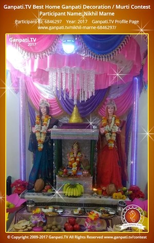 Nikhil Marne Home Ganpati Picture