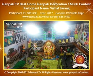 Vishal Sarang Home Ganpati Picture