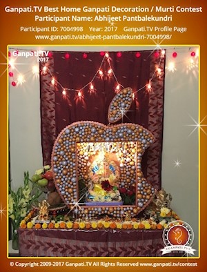 Abhijeet Pantbalekundri Home Ganpati Picture
