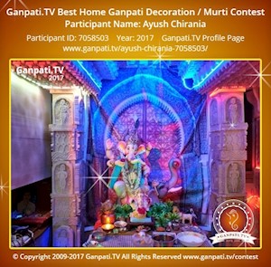 Ayush Chirania Home Ganpati Picture