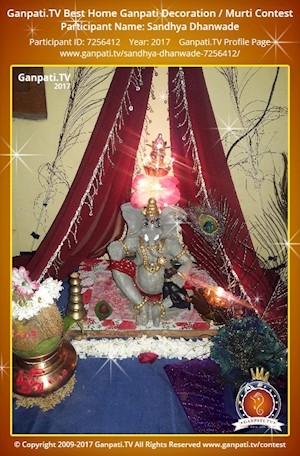 Sandhya Dhanwade Home Ganpati Picture